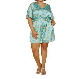 NEW SKIES ARE BLUE maxwell romper in turquoise floral
